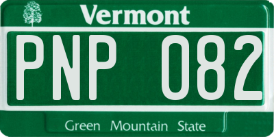 VT license plate PNP082