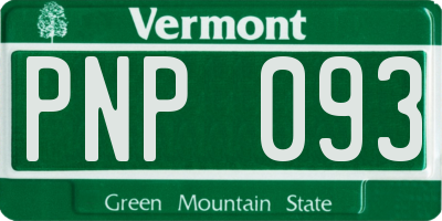 VT license plate PNP093