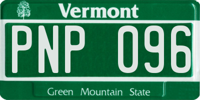 VT license plate PNP096