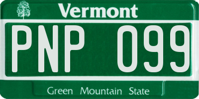 VT license plate PNP099