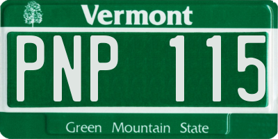 VT license plate PNP115