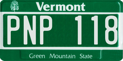VT license plate PNP118