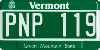VT license plate PNP119
