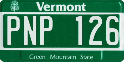 VT license plate PNP126