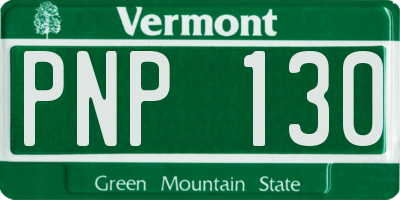 VT license plate PNP130