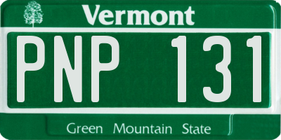 VT license plate PNP131