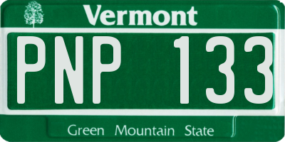 VT license plate PNP133