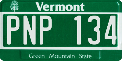 VT license plate PNP134