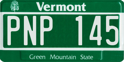 VT license plate PNP145