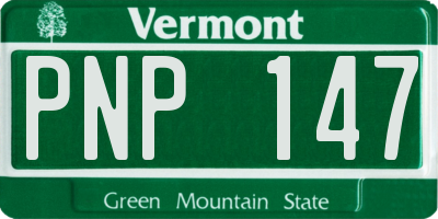 VT license plate PNP147