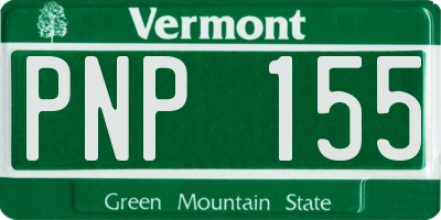VT license plate PNP155