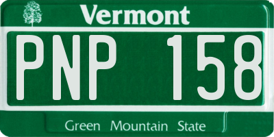 VT license plate PNP158