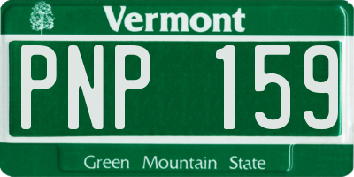 VT license plate PNP159