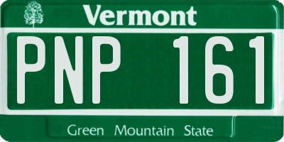 VT license plate PNP161