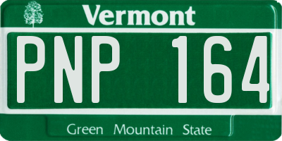 VT license plate PNP164