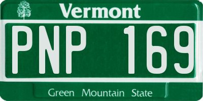 VT license plate PNP169