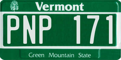 VT license plate PNP171