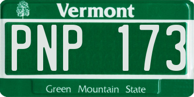 VT license plate PNP173