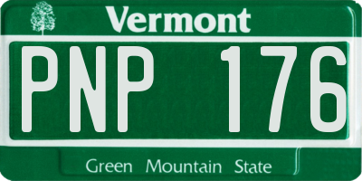 VT license plate PNP176
