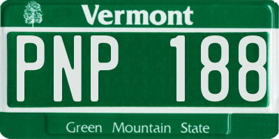 VT license plate PNP188
