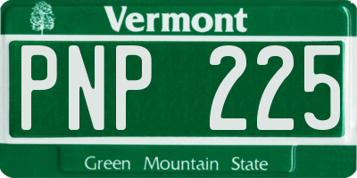 VT license plate PNP225