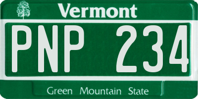 VT license plate PNP234