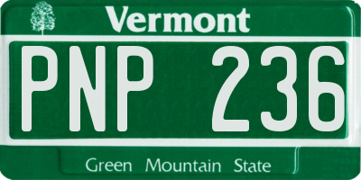 VT license plate PNP236