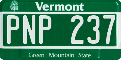 VT license plate PNP237