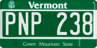 VT license plate PNP238