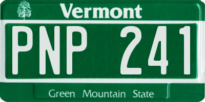VT license plate PNP241