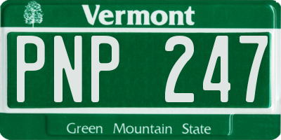 VT license plate PNP247