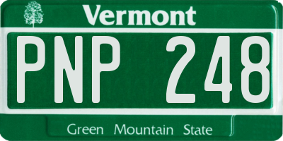 VT license plate PNP248