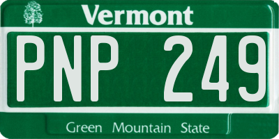 VT license plate PNP249