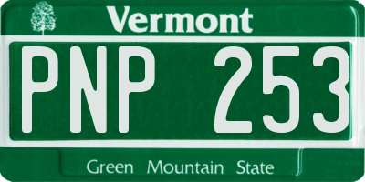 VT license plate PNP253