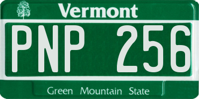 VT license plate PNP256