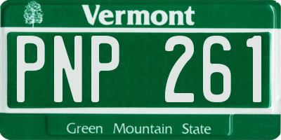 VT license plate PNP261