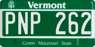 VT license plate PNP262