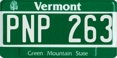 VT license plate PNP263