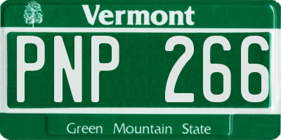 VT license plate PNP266