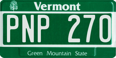 VT license plate PNP270