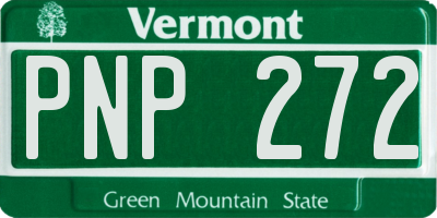 VT license plate PNP272