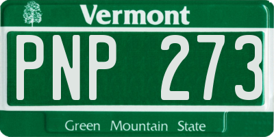VT license plate PNP273