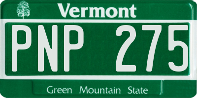 VT license plate PNP275