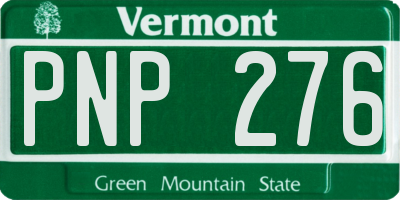 VT license plate PNP276