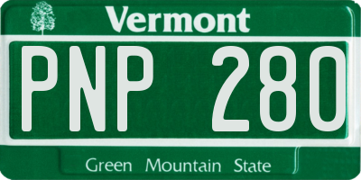 VT license plate PNP280