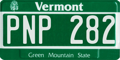 VT license plate PNP282