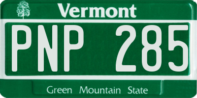 VT license plate PNP285
