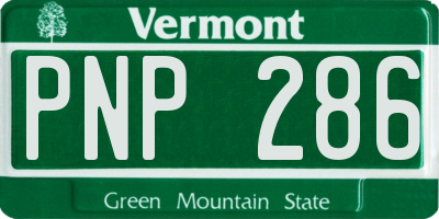 VT license plate PNP286