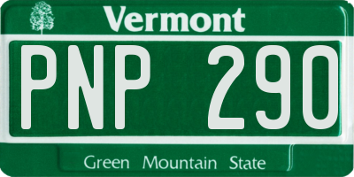 VT license plate PNP290