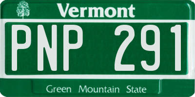 VT license plate PNP291
